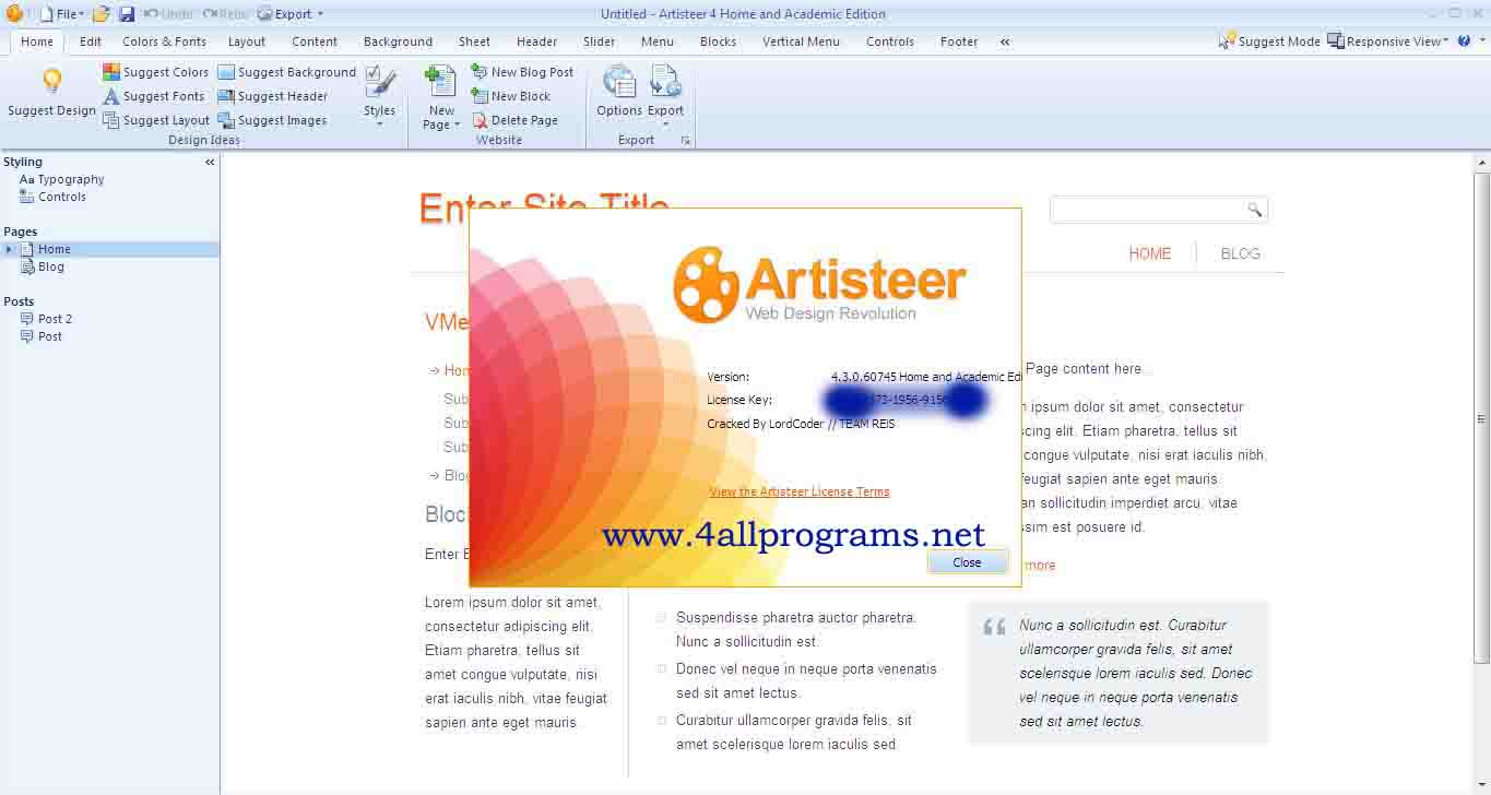 Artisteer v4.3.0.60858 (Home & Academic) Edition Full
