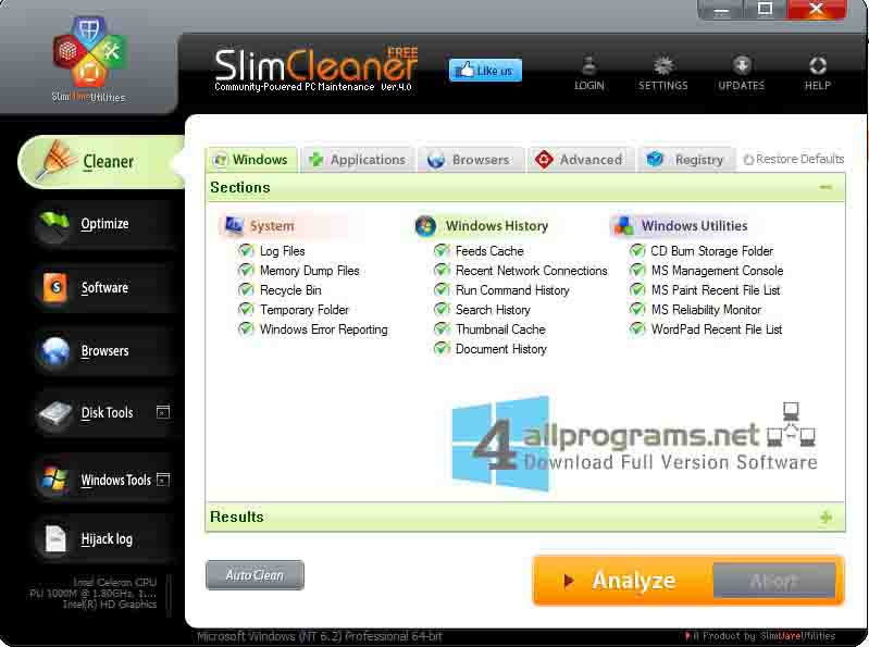 SlimCleaner v4.0 Free Download Full