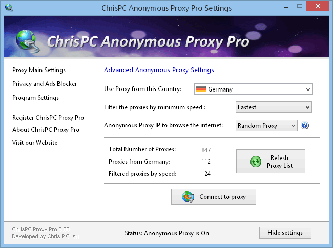 ChrisPC Anonymous Proxy Pro 9.22.0428 Full