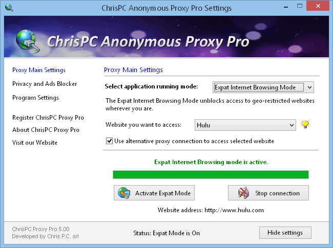 ChrisPC Anonymous Proxy Pro 9.22.0428 Full