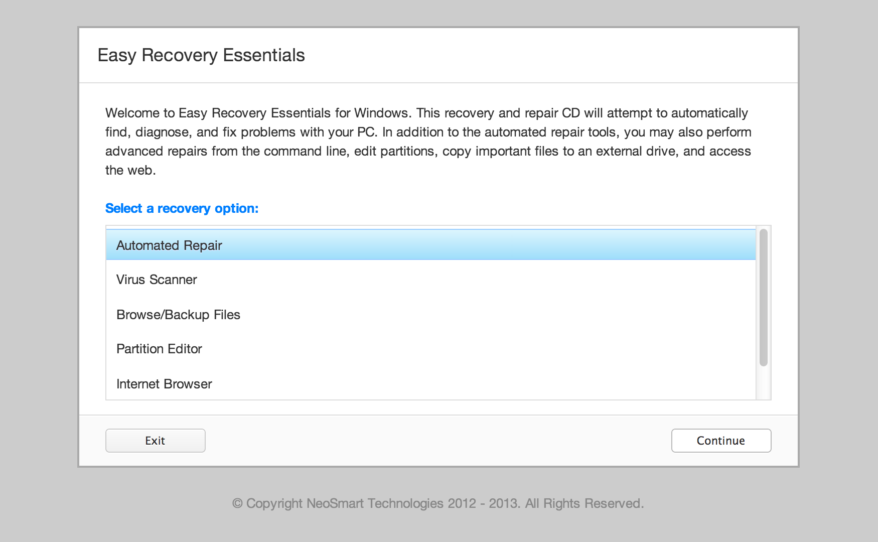 Easy Recovery Essentials (EasyRE) Home v1.0 Full