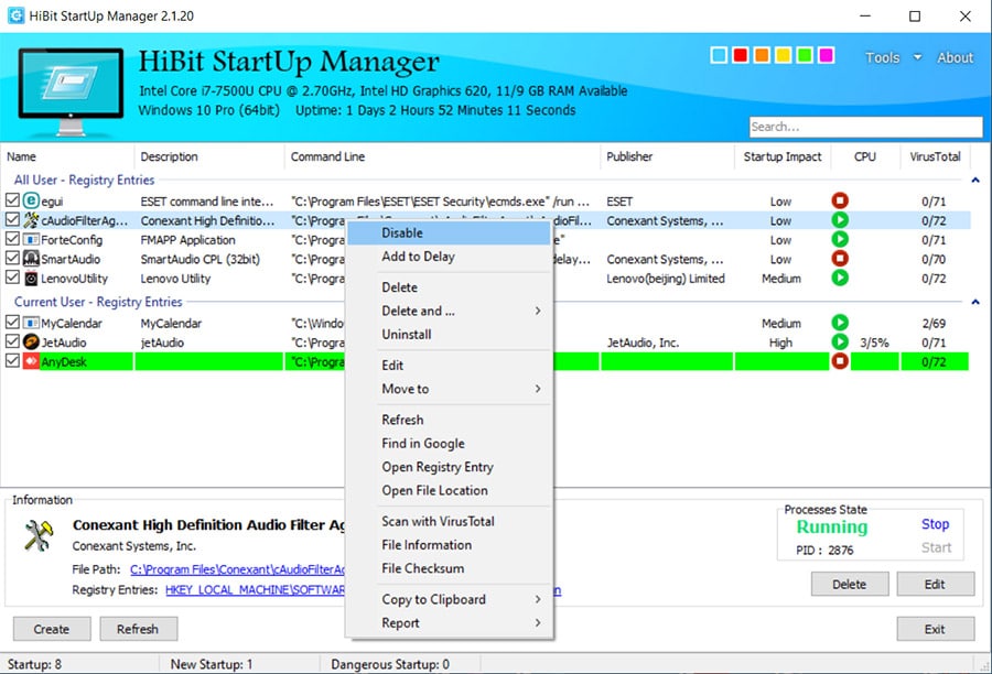 HiBit Startup Manager 2.6.10.100 Free Download