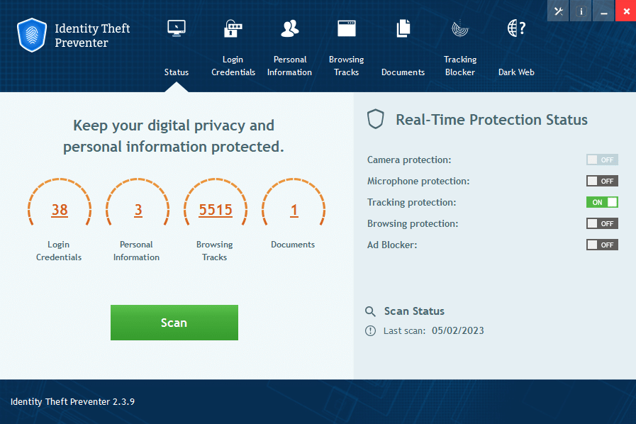 Identity Theft Preventer 2.3.9 Free Download