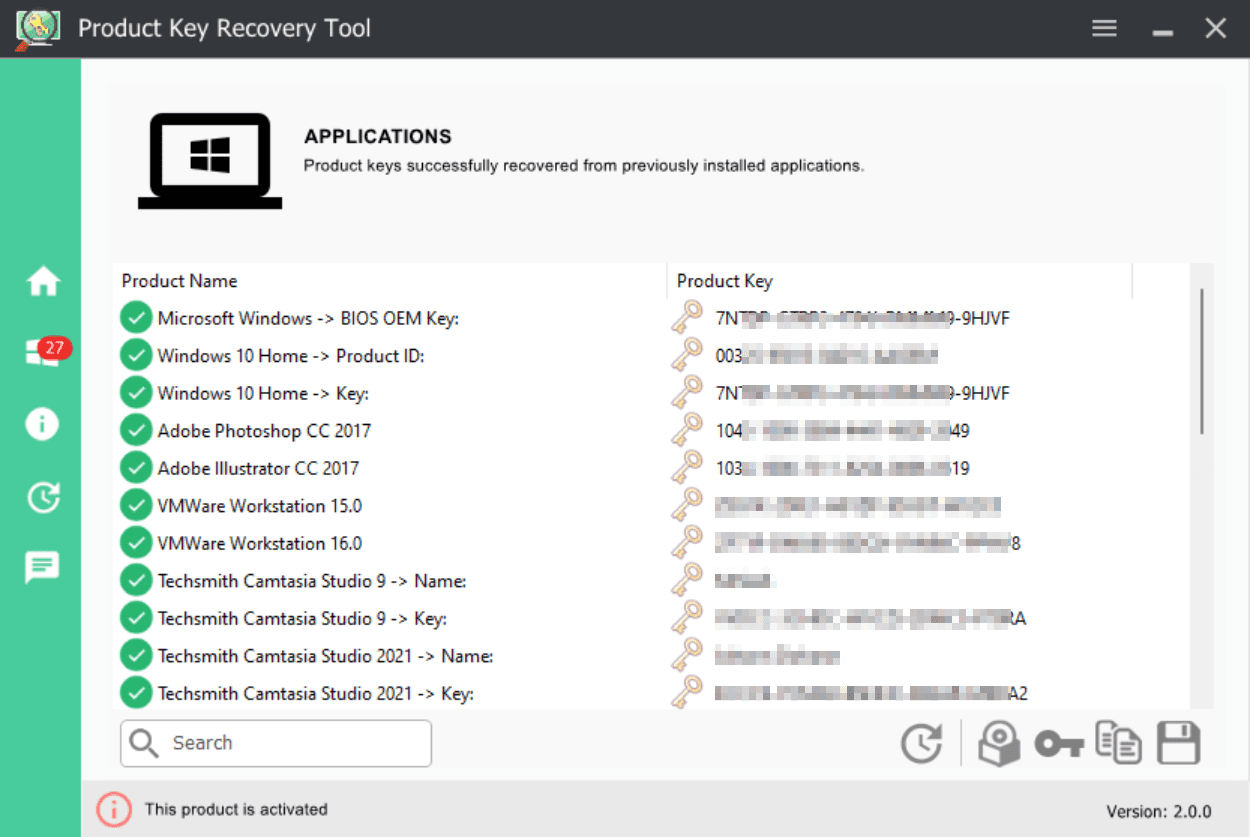 Product Key Recovery Tool 2.0.0 Free Download