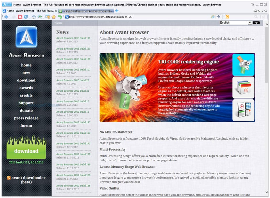 Avant Browser 2020 build 3 Free Download
