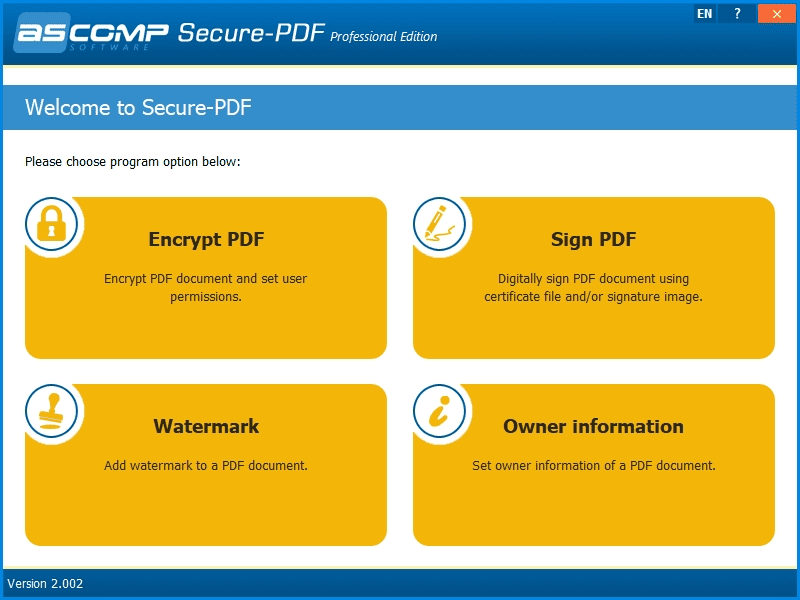 Secure-PDF Professional 2.007 Free Download Full